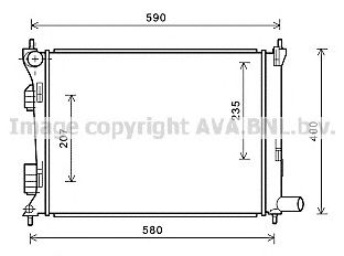 AVA QUALITY COOLING hya2277 -  Радиатор, охлаждение двигателя